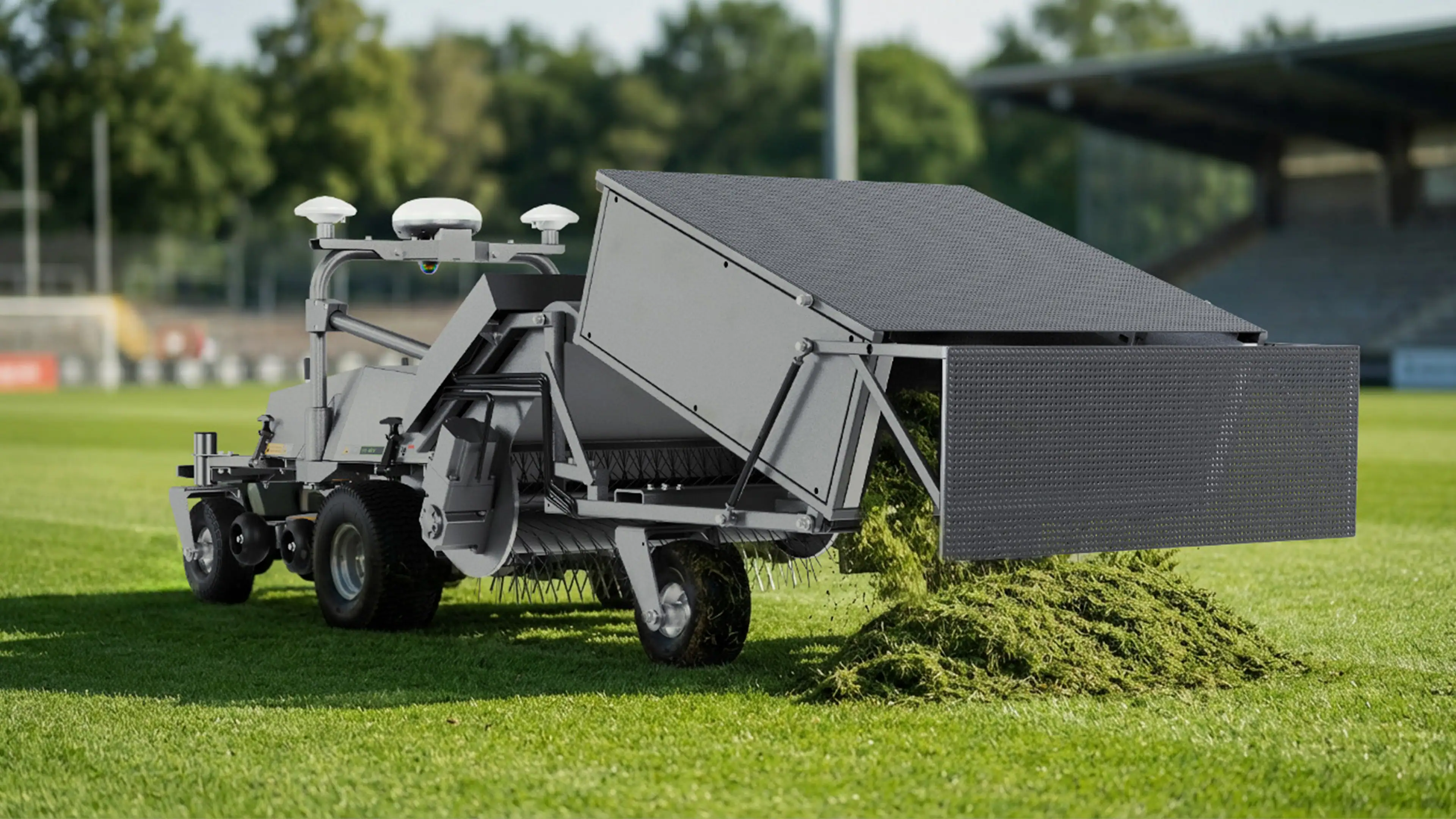 GRASS COLLECOTR AUTOMATICALLY GATHER AND DISPOSE OF WASTE
